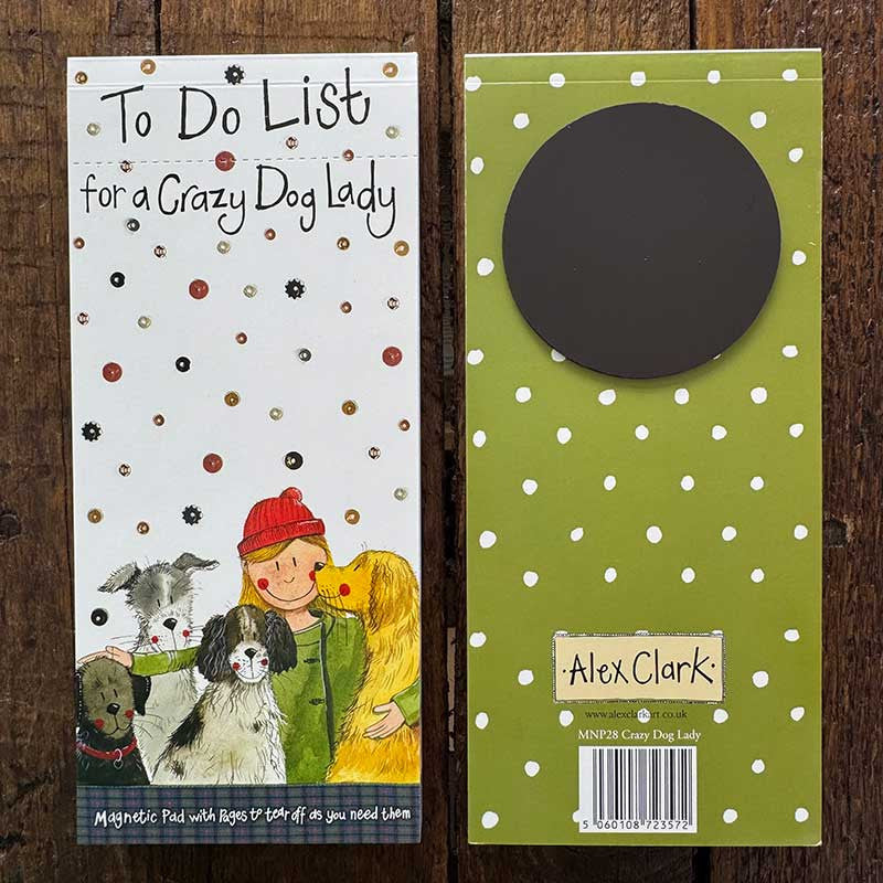 Crazy Dog Lady Magnetic To Do List
