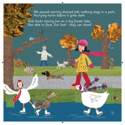 Inside pages of Milly Molly and Maisy illustrated children's book
