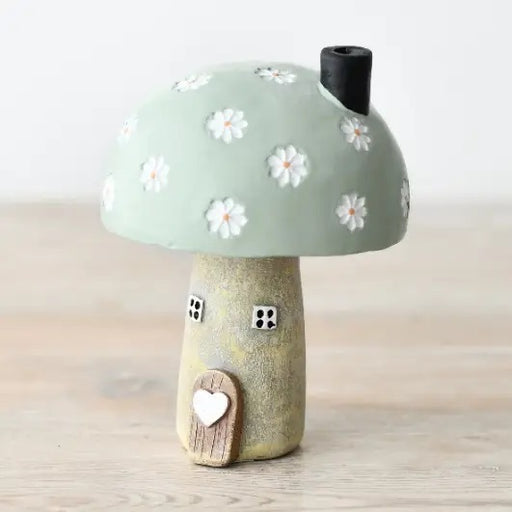 Green daisy roof house ornament 10cm