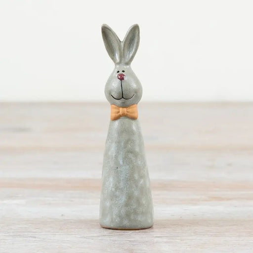 Rabbit with bow ornament 11cm
