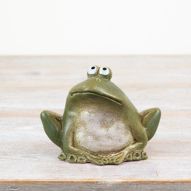Green frog ornament 14.9cm – front view