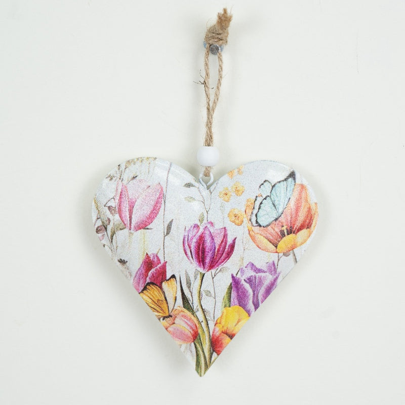 Hanging tulip heart 10cm – front view