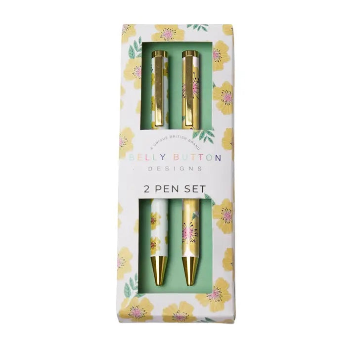 2 Pens Set Yellow Rose