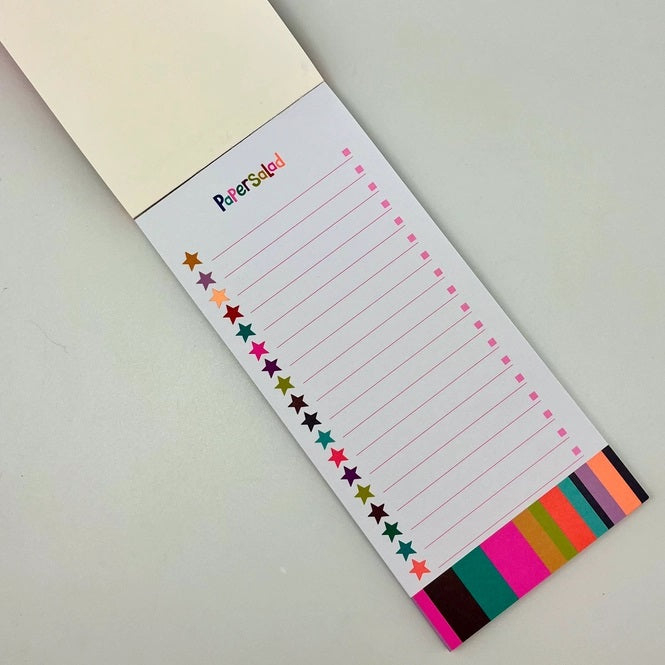 Paper Salad Lists, Notes, To Do Magnetic Pad – Bright Stripes