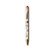 Paper Salad Mixed Print Pen Gift Set ditsy floral design ballpoint pen with gold-tone fittings showing small floral pattern on white background