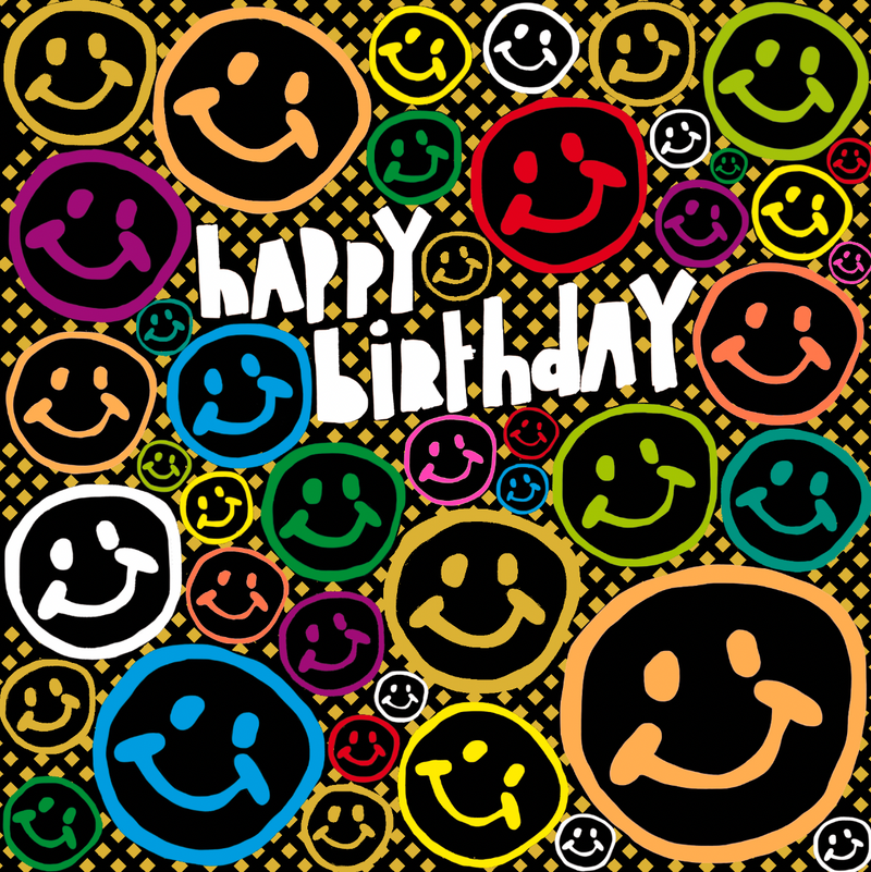 Paper Salad - Happy Birthday Smiley Faces