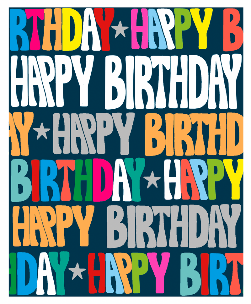 Paper Salad - Birthday Text Repeat