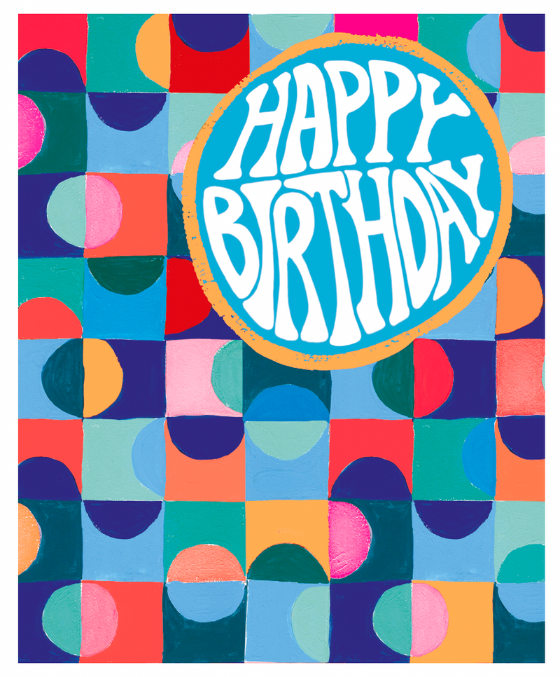 Paper Salad - Retro Geo Happy Birthday