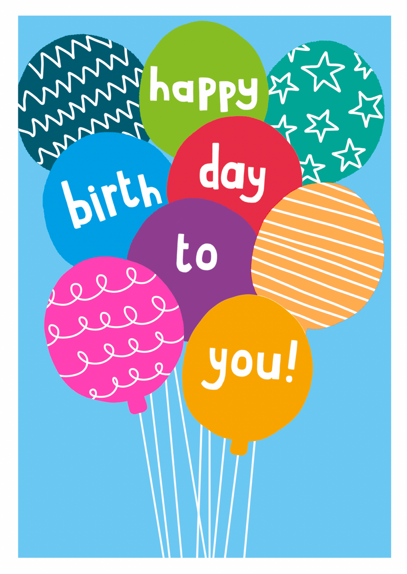 Paper Salad - Balloons Happy Birthday to You