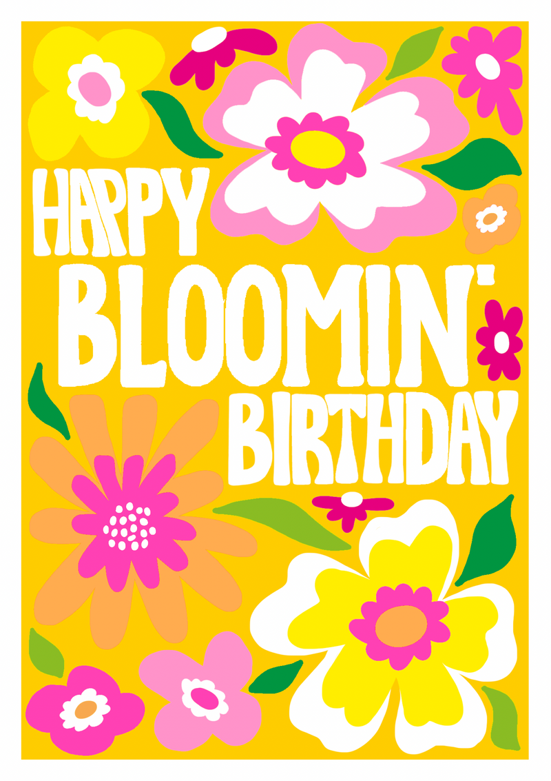 Paper Salad - Bloomin Birthday Flowers Yellow