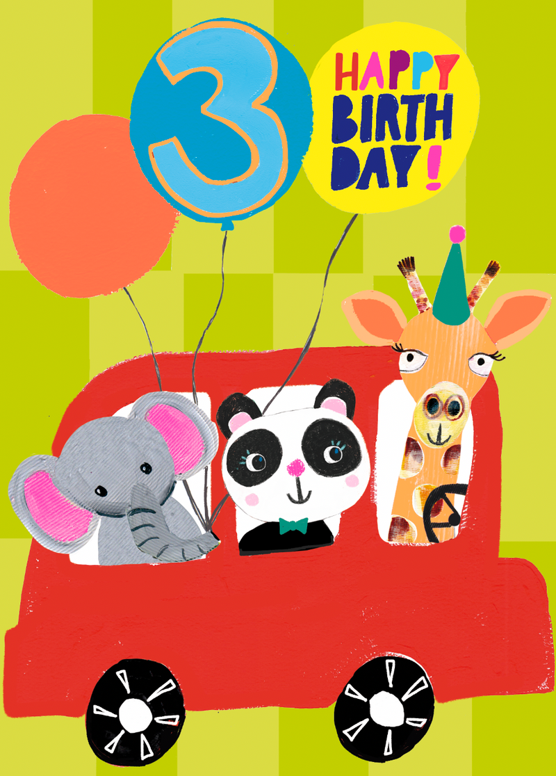 Paper Salad - Age 3 Animal Party Bus