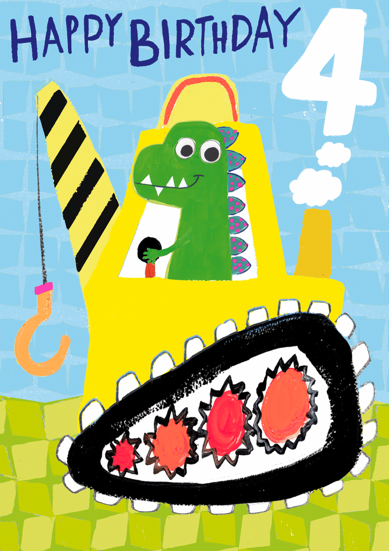 Paper Salad - Age 4 Dino in Digger