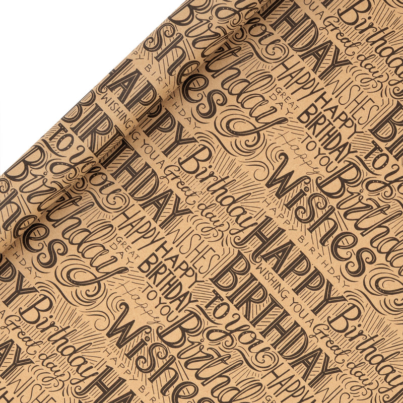 Roll Wrap - Krafty Birthday 4m x 70cm