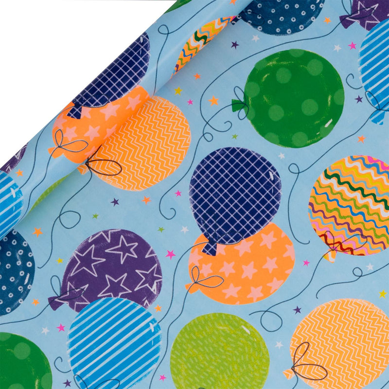 Roll Wrap - Big Balloons Blue 4mx70cm