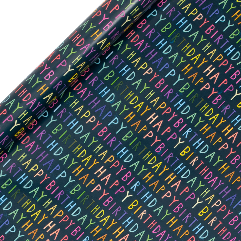 Roll Wrap - Birthday Blue 4mx70cm