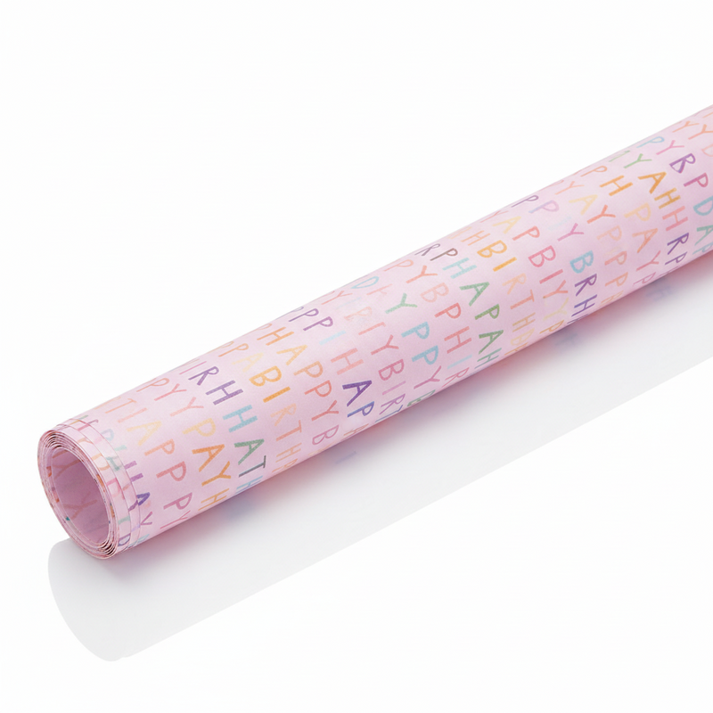 Roll Wrap - Birthday Pink 4mx70cm