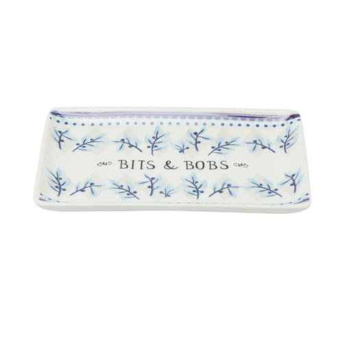 China Blue Bits & Bobs porcelain trinket dish, front view on white background showing china blue design 