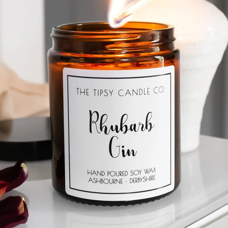 Tipsy Candle Rhubarb Gin 180ml
