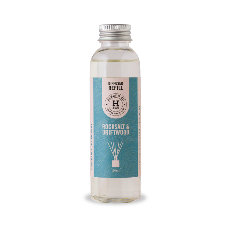 Henry & Co Reed Diffuser Refill - Rock Salt & Driftwood 120ml