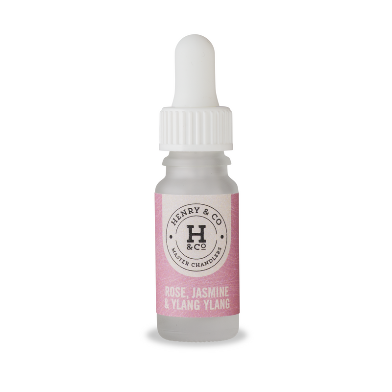  Henry & Co Rose, Jasmine & Ylang Ylang Fragrance Oil bottle close-up