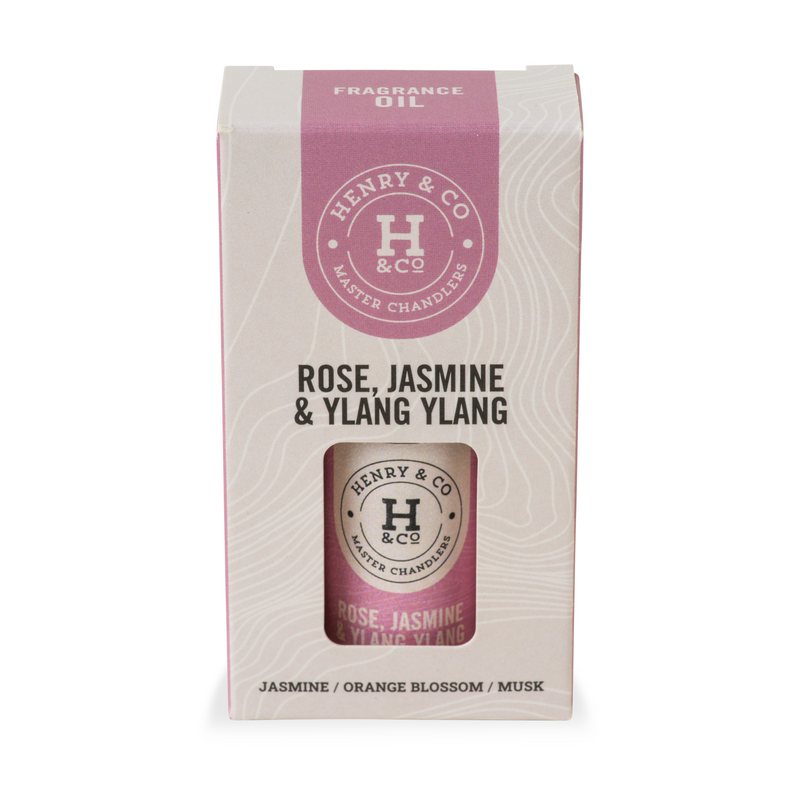 Henry & Co Rose, Jasmine & Ylang Ylang Fragrance Oil 10ml