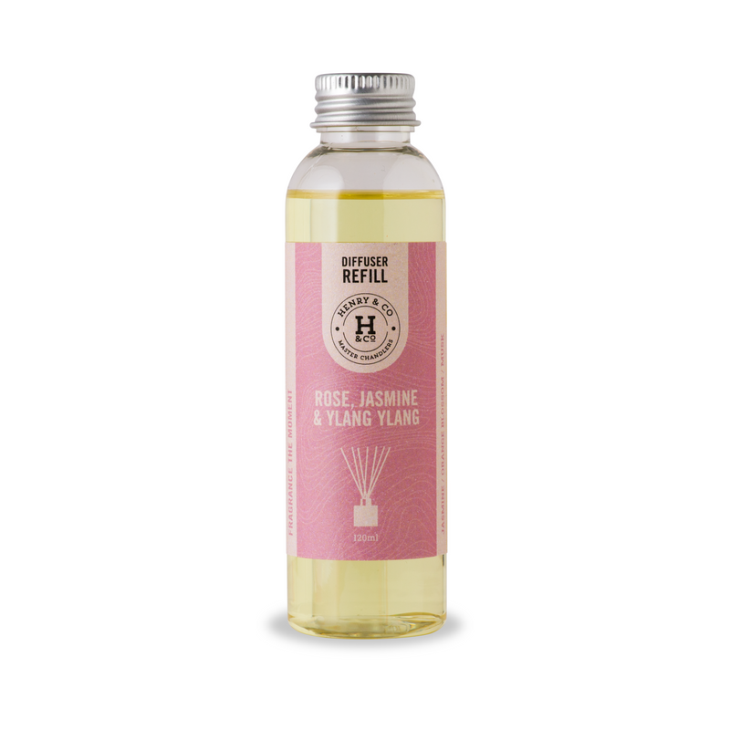 Henry & Co Reed DiffuserRefill - Rose, Jasmine & Ylang Ylang 120ml