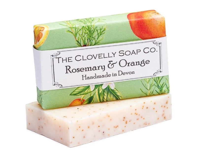 100g Handmade Clovelly Soap - Rosemary & Orange Exfoliating Soap