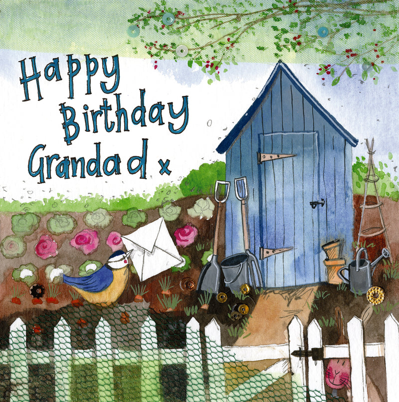 Grandad Garden Hut Birthday Card