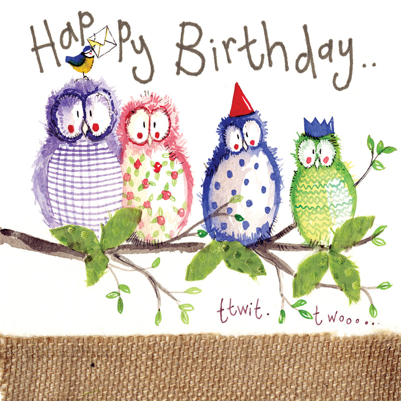 Owl Party Sparkle Card