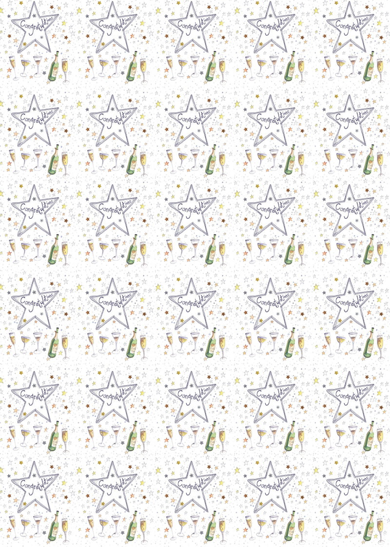 Congratulations Bagged Gift Wrap