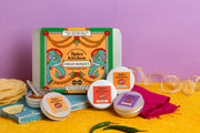 Indian Banquet Spice Kit with four spice blends, recipe cards and spice spoon