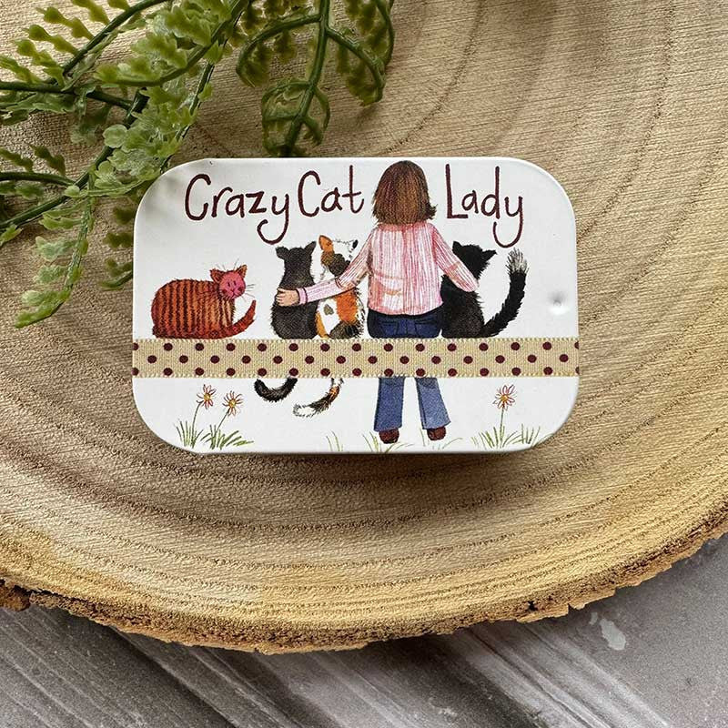 Crazy Cat Lady Sliding Little Tin