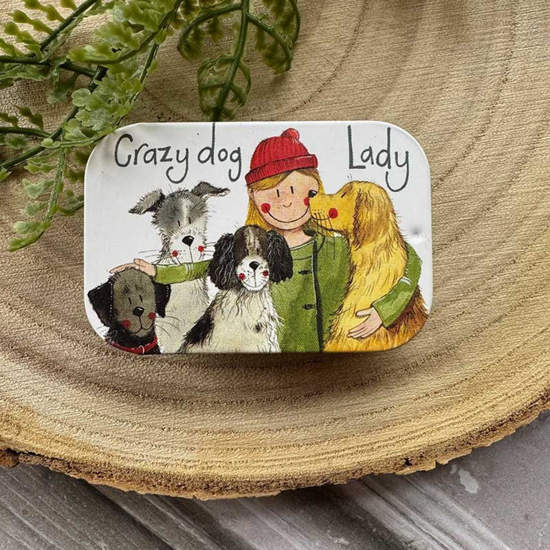 Crazy Dog Lady Sliding Little Tin