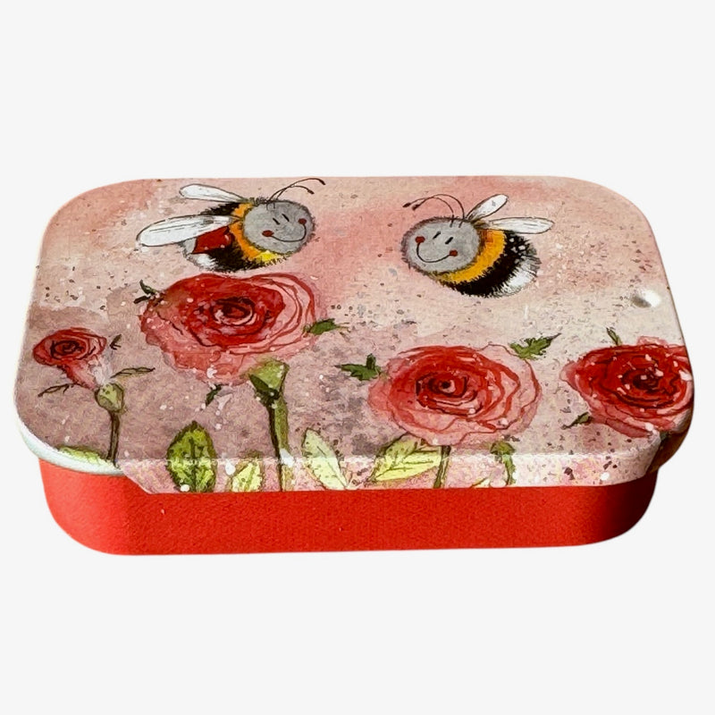 Bee And Roses Sliding Little Tin