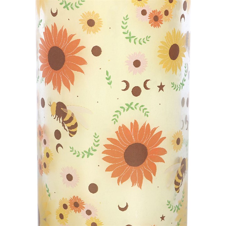 Bee Radiant wildflower tube candle – detail view