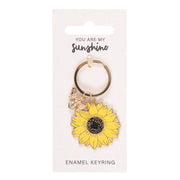You Are My Sunshine sunflower keyring – front view