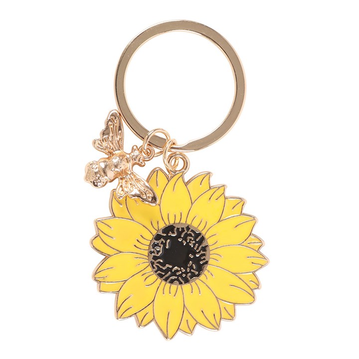 You Are My Sunshine sunflower keyring – front view