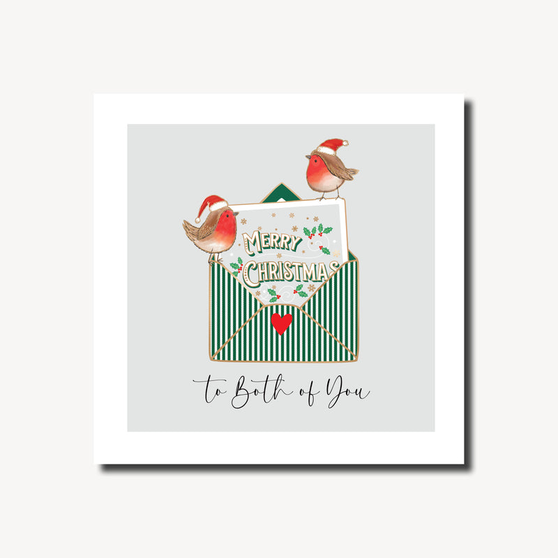 To Both of You — Robins Christmas Card
