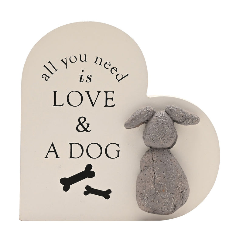 Best of Breed Heart Plaque - All You Need Is Love & A Dog