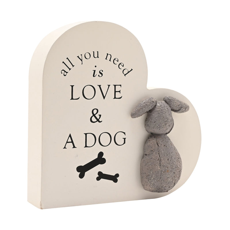 Best of Breed Heart Plaque - All You Need Is Love & A Dog