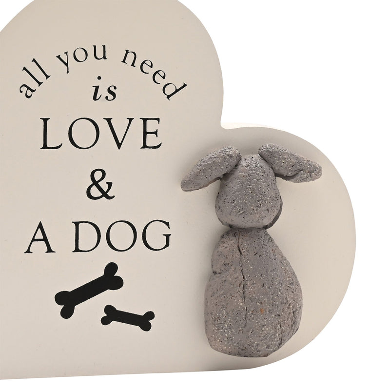 Best of Breed Heart Plaque - All You Need Is Love & A Dog
