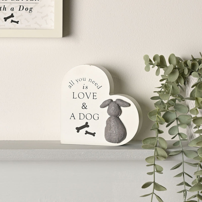 Best of Breed Heart Plaque - All You Need Is Love & A Dog