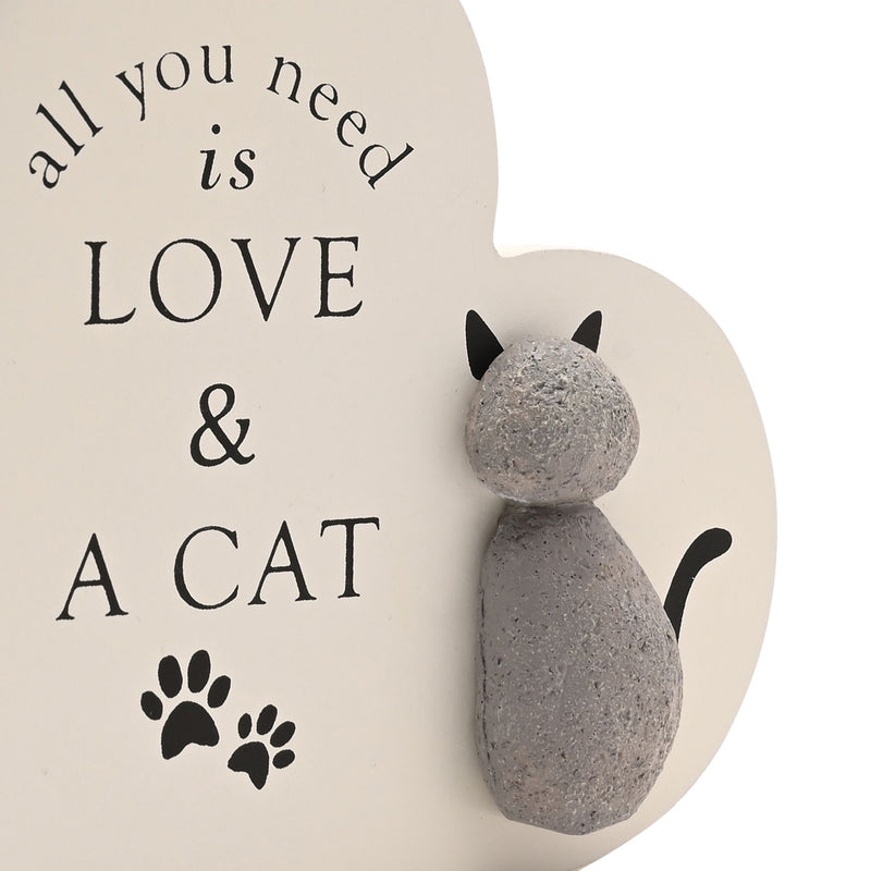 Best of Breed Heart Plaque - All You Need Is Love & A Cat