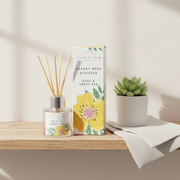 Belly Button Designs Rose & Sweet Pea Reed Diffuser on Shelf