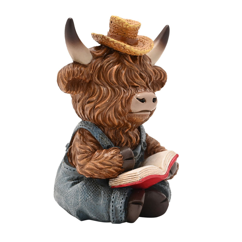 Country Living Highland Cow Reading