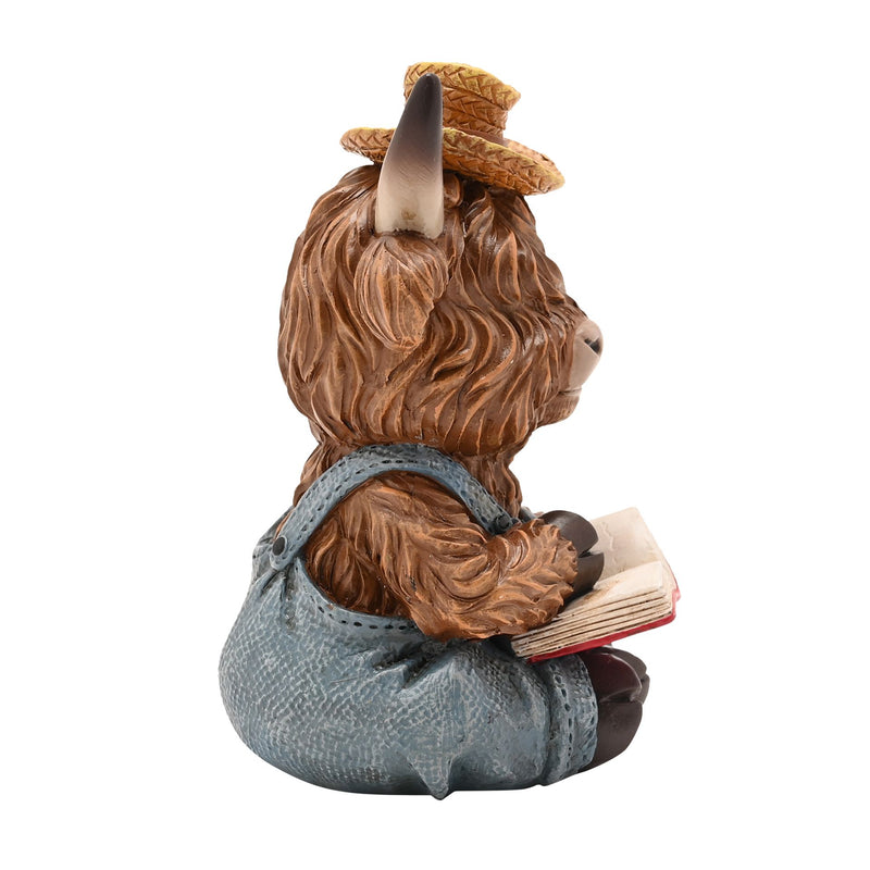 Country Living Highland Cow Reading