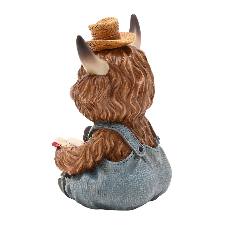 Country Living Highland Cow Reading