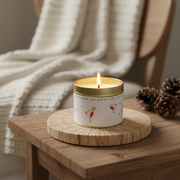 Forest Pines & Sage Candle on Coaster