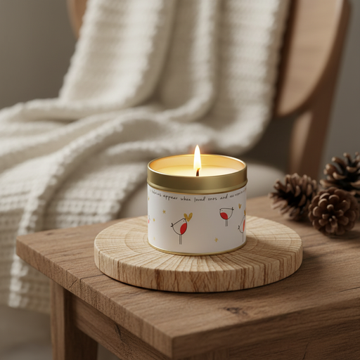 Forest Pines & Sage Candle on Coaster
