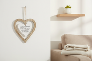 Friendship Hanging Heart Decoration in a warm home setting
